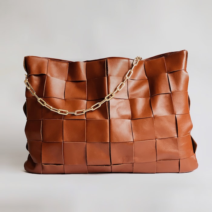 Woven Leather Handbag